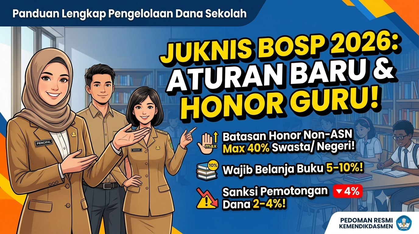 Panduan Lengkap Juknis BOSP 2026: Aturan Baru, Batasan Honor, dan Strategi Pengelolaan Dana Sekolah