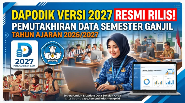 PENGUMUMAN: Pemutakhiran Data Semester Ganjil 2026/2027 Resmi Dimulai dengan Rilisnya Dapodik Versi 2027