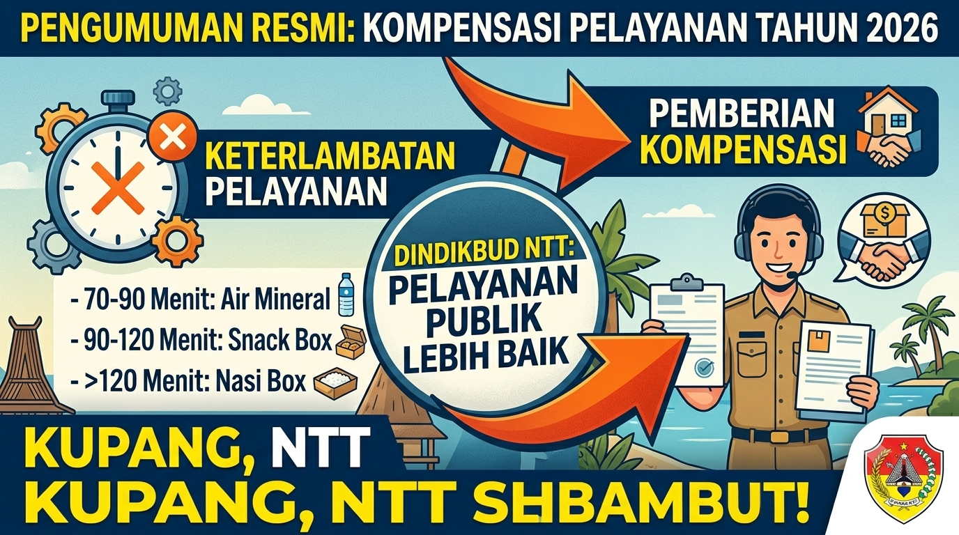 SK PEMBERIAN KOMPENSASI TERHADAP KETERLAMBATAN PELAYANAN DI LINGKUNGAN DINAS PENDIDIKAN DAN KEBUDAYAAN PROVINSI NUSA TENGGARA TIMUR TAHUN ANGGARAN 2026